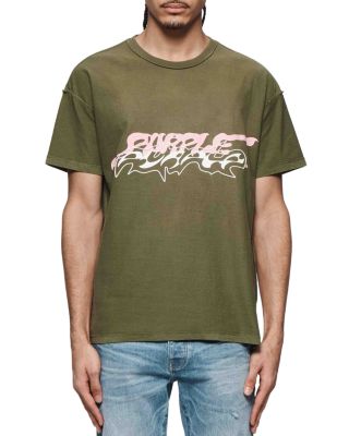 Purple Brand Inside Out Cotton Textured Logo Graphic Tee