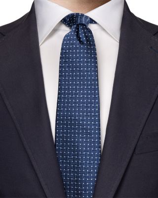 Eton - Classic Geometric Pattern Silk Tie