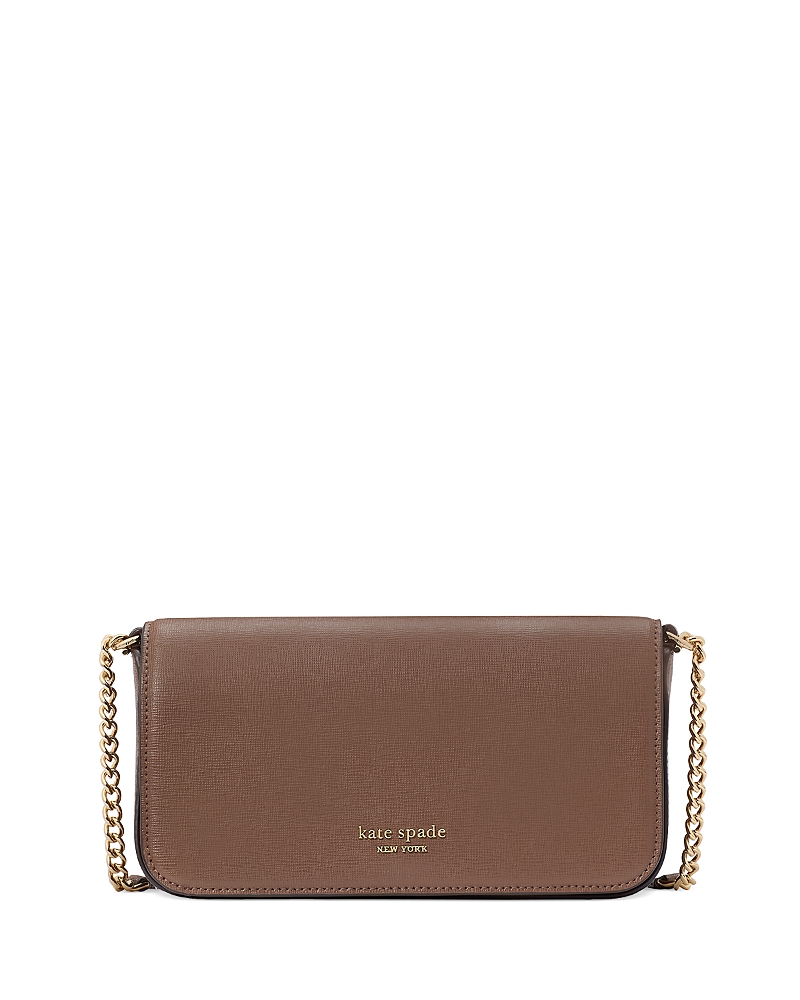 Kate Spade New York Devin Saffiano Leather Flap Chain Wallet In Incense