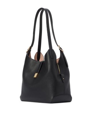 Deco Pebbled Leather Medium Shoulder Bag 