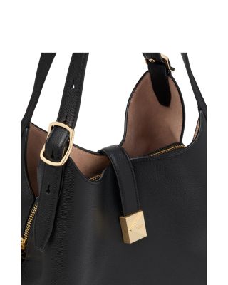 Deco Pebbled Leather Small Crossbody Tote