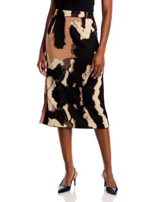 Misook Jacquard Knit Midi Skirt