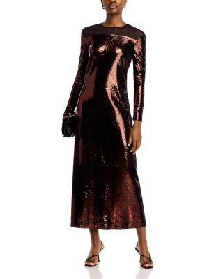 Sequined Long Sleeve Dress