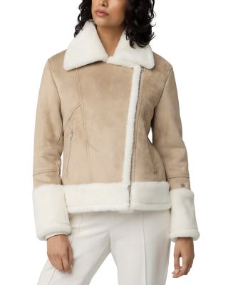 Phoebe Faux Shearling Biker Jacket 