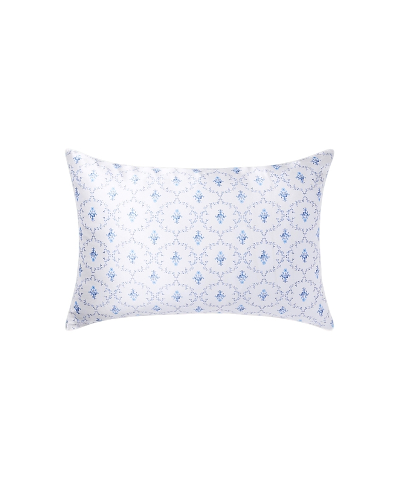 Hill House Home Silk Pillowcase In Blue Trellis