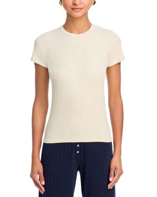 Kelly Ribbed Tee & Kelly Fine Rib Snap Front Cardigan