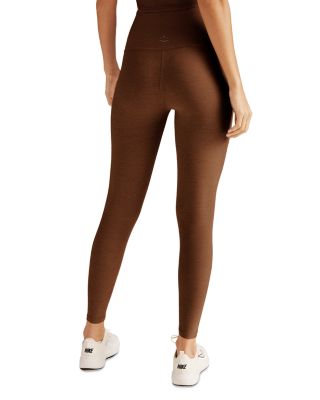 Spacedye Caught In The Midi High Waisted Legging in Bold Mocha Heather