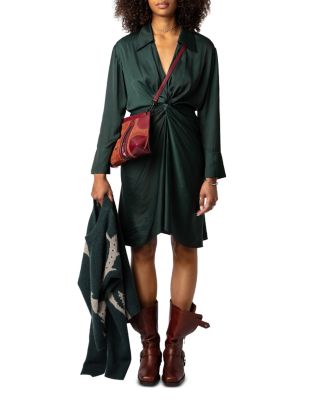 Rozo Twist Front Satin Dress