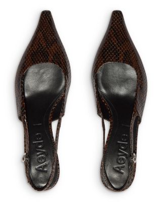 Women's Catrina Pointed Toe Kitten Heel Slingback Pumps