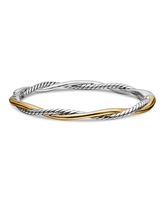 Petite Infinity Bracelet in Sterling Silver with 14K Yellow Gold