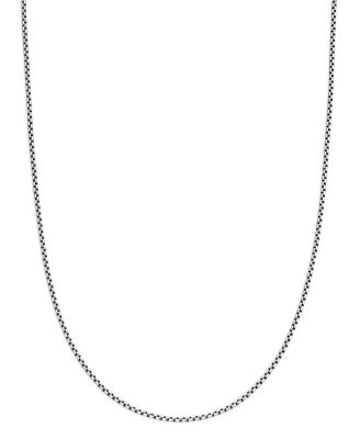 David Yurman Box Chain Necklace with an Accent of 14K Gold, 1.7mm, 18