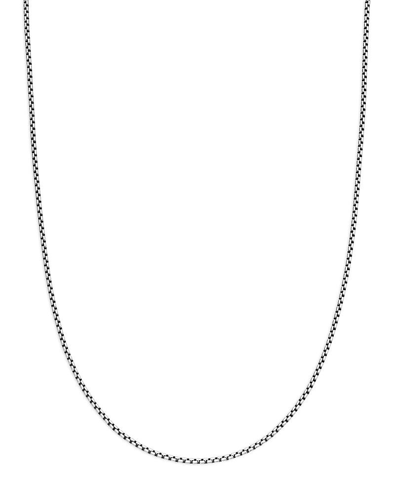 David Yurman Box Chain Necklace with an Accent of 14K Gold, 1.7mm, 18