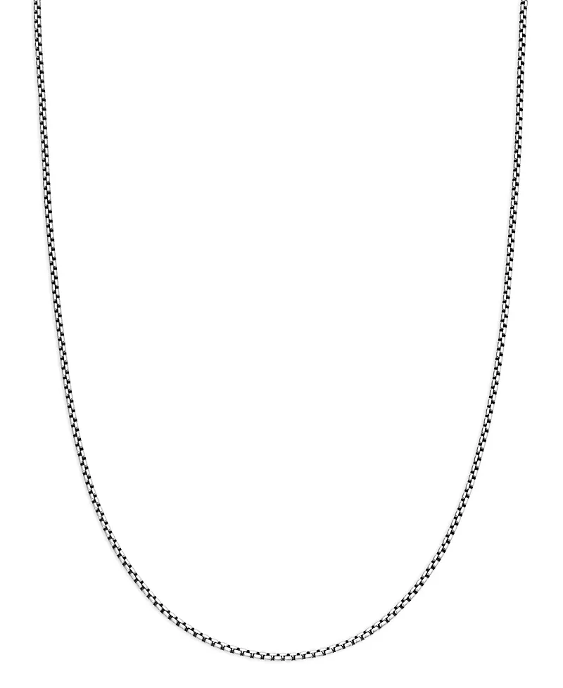David Yurman Box Chain Necklace with an Accent of 14K Gold, 1.7mm, 18