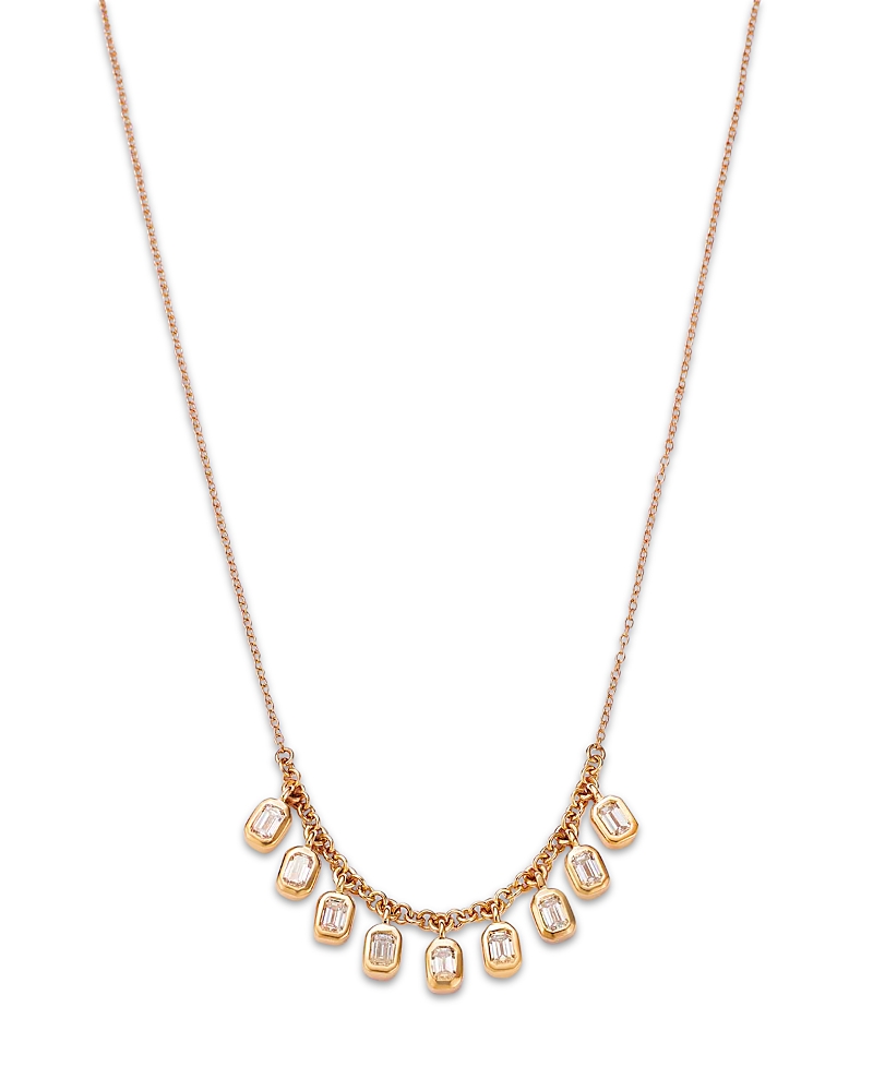 Moon & Meadow 14k Yellow Gold Lab Grown Diamond Dangle Collar Necklace, 16-20 In Gold