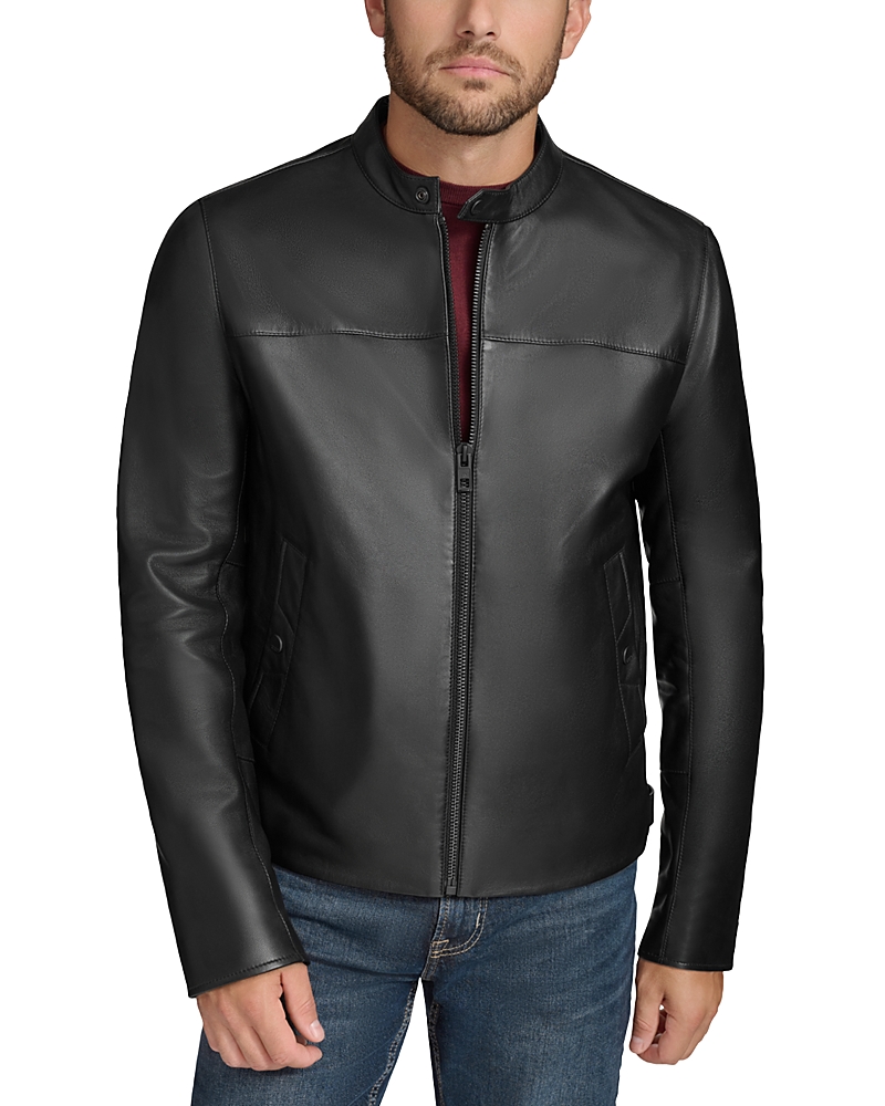Andrew Marc Macalister Racer Jacket In Black