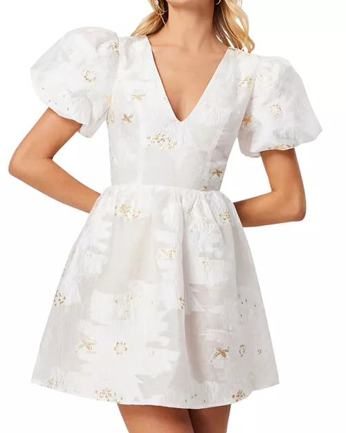 octavia bow back mini dress