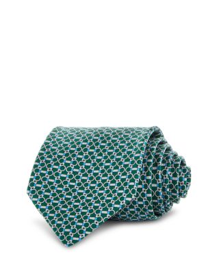 Ferragamo Silk Classic Gancini Grid Tie