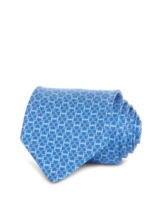 Ferragamo Silk Classic Gancini Grid Tie