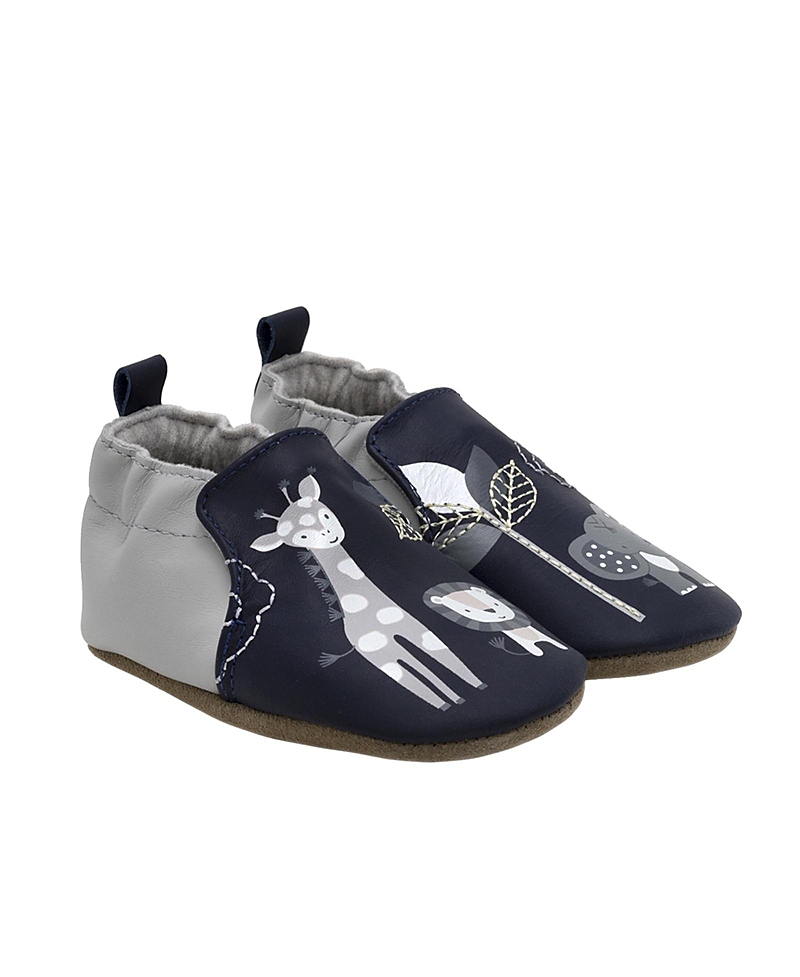 Robeez Unisex Hello World Soft Soles - Toddler In Navy