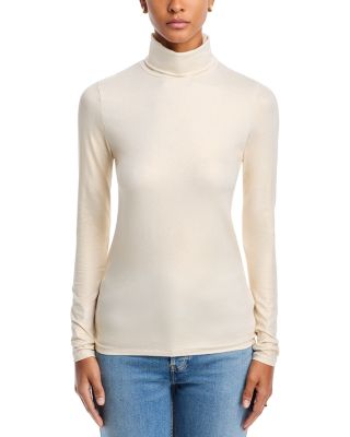 Metallic Turtleneck Top