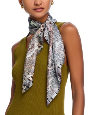 Echo Color Block Paisley Square Silk Scarf