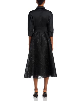 Mixed Media Shirt Dress