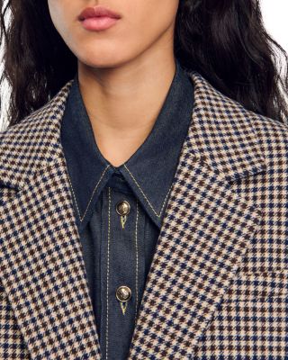 Sandro Tracy Check Blazer | Bloomingdale's