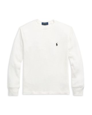 Ralph Lauren - Boys' Waffle Knit Cotton Long Sleeve Tee - Little Kid, Big Kid