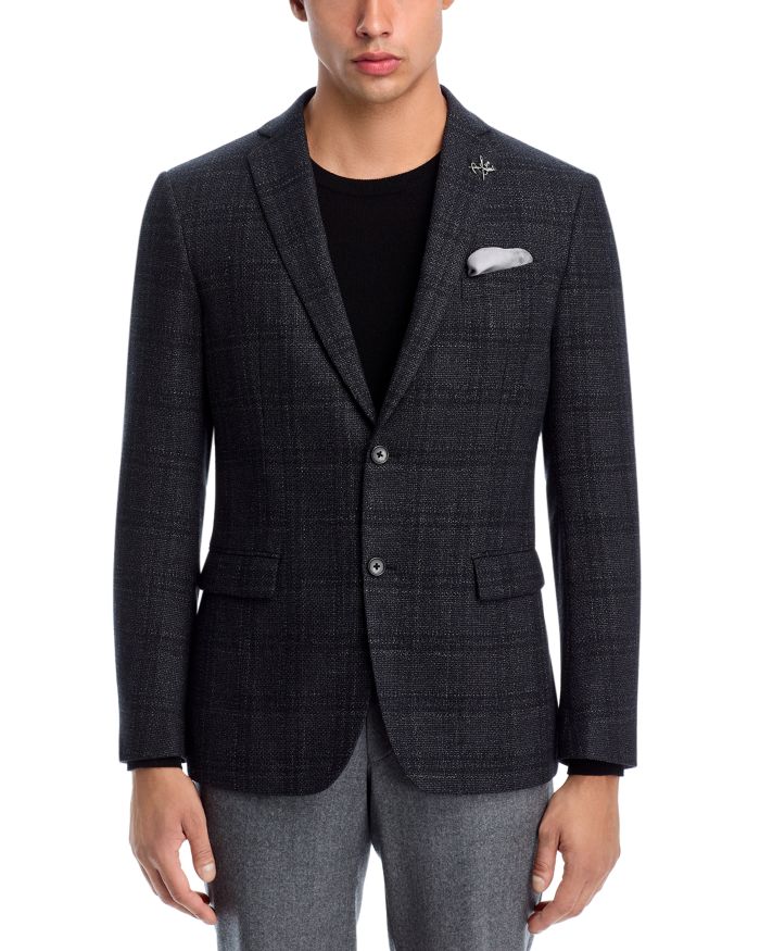 Tonal Plaid Slim Fit Sport Coat