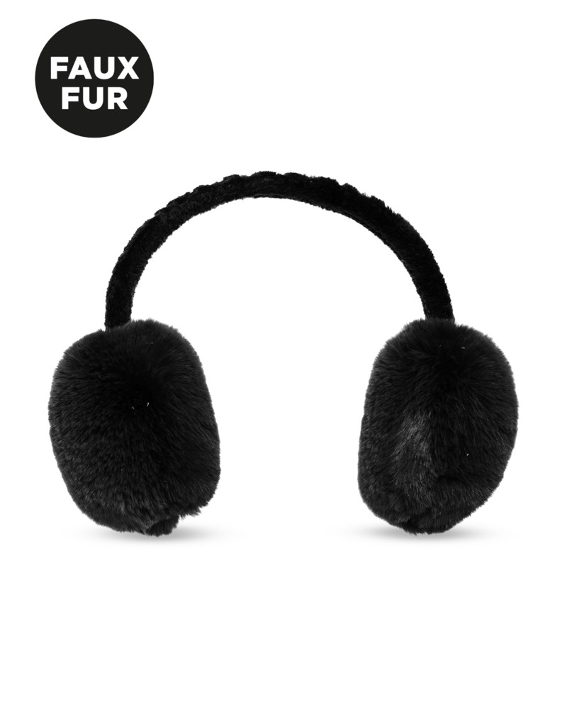 Goldbergh Faux Fur Earmuffs in Black