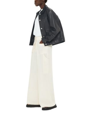 Leather Collared Overshirt