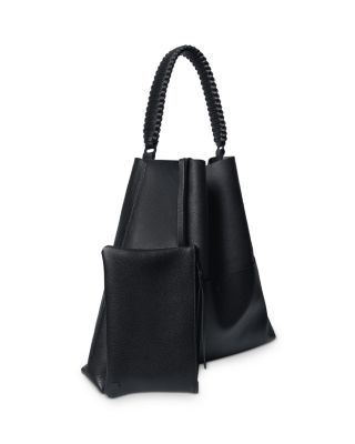 Slim Grained Leather Tote