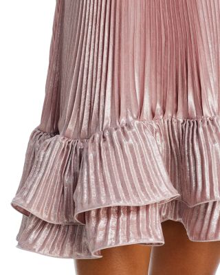 l'idee palais pleated mini dress L'Idee Palais Mini Dress - Gold