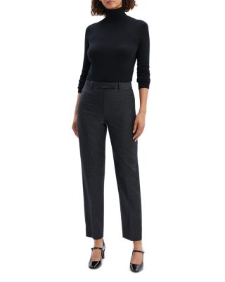 Wool High Waisted Tapered Pants
