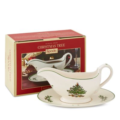 Christmas Tree Gravy Boat and Stand