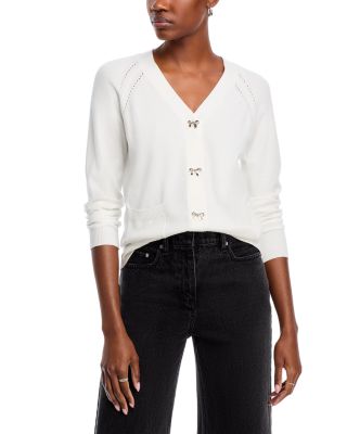 Sioni - V Neck Bow Button Sweater