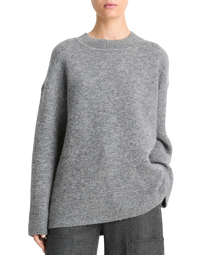 Vince Textured Soft Sculpt Sweater In Medium Heather Grey