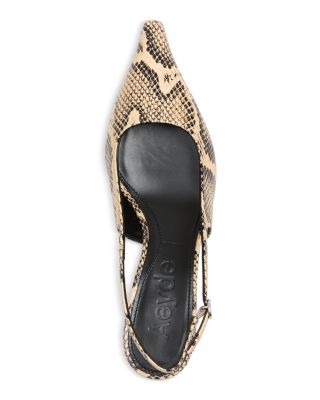 Women's Catrina Snake Embossed Slingback Pumps