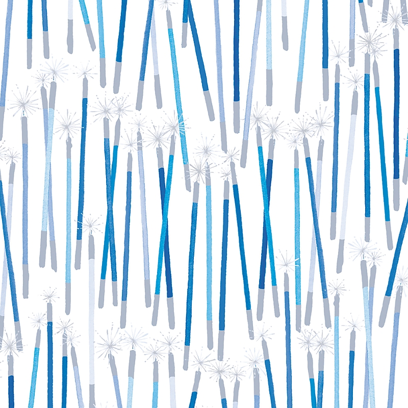 Caspari Hanukkah Candles Gift Wrap