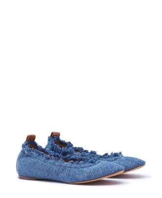 Lanvin - Women's The Ballerina Flat In Denim
