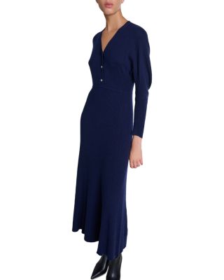 MAJE [マージ] V-neck Knit Maxi Dress Maje_MFPRO03572-2517_H_1.jpg