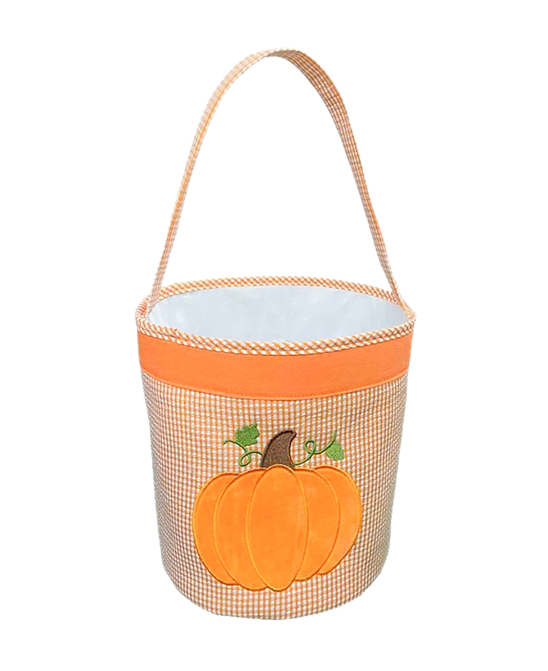 Bits & Bows Halloween Pumpkin Tote In Orange