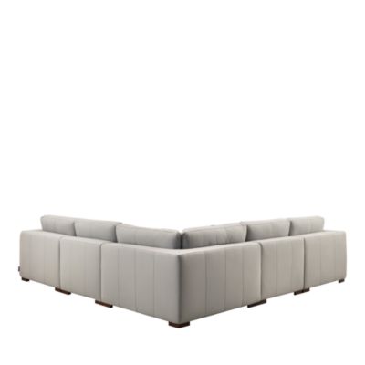 Velutto 5-Piece Leather Sectional