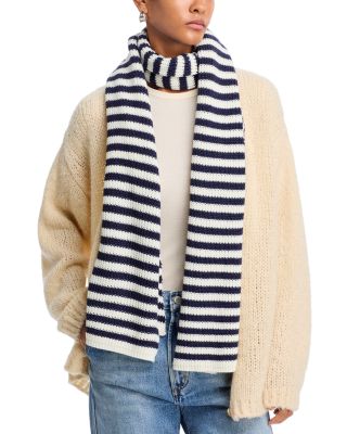 AQUA - Striped Rib Scarf - Exclusive