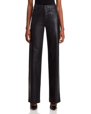 Clayton High Rise Wide Leg Jeans in Noir Coated