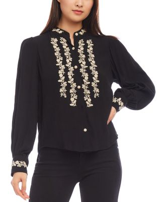 Karen Kane Embroidered Shirt