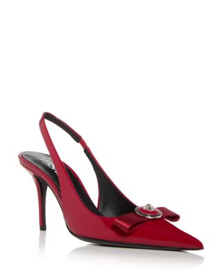 Versace - Women's Gianni Ribbon 85 mm Slingback Pumps