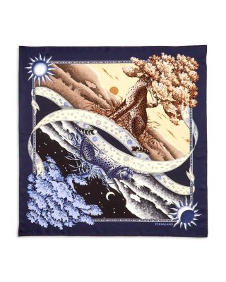 FERRAGAMO - Day & Night Silk Scarf