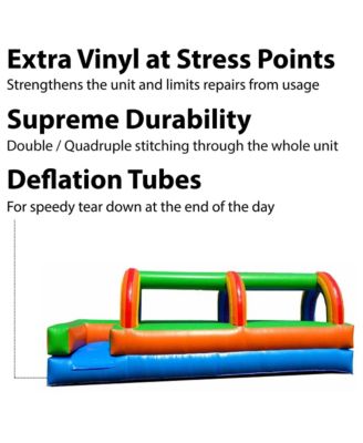  Inflatable Splash and Ride Waterslide (Without Blower) - 25' Foot Long x 9' Foot Tall x 6' Foot Wide - Crossover Splash and Ride Waterslide