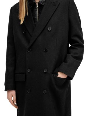 Arcade Wool Blend Pinstripe Double Breasted Coat